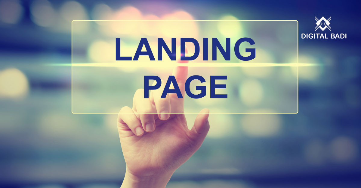 what is landing page in telugu