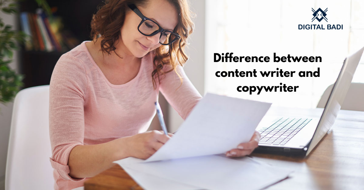 Content writer vs copy writer